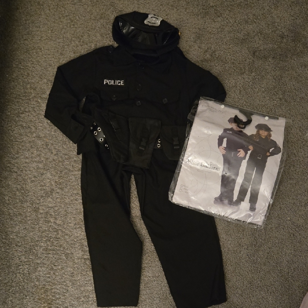 Sz 4-6 (S) Kids Police Costume By Underwraps